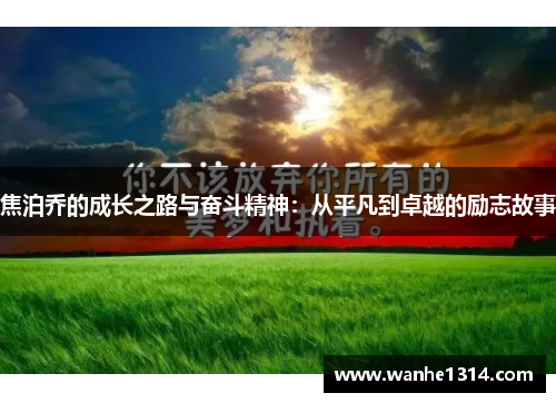 焦泊乔的成长之路与奋斗精神：从平凡到卓越的励志故事